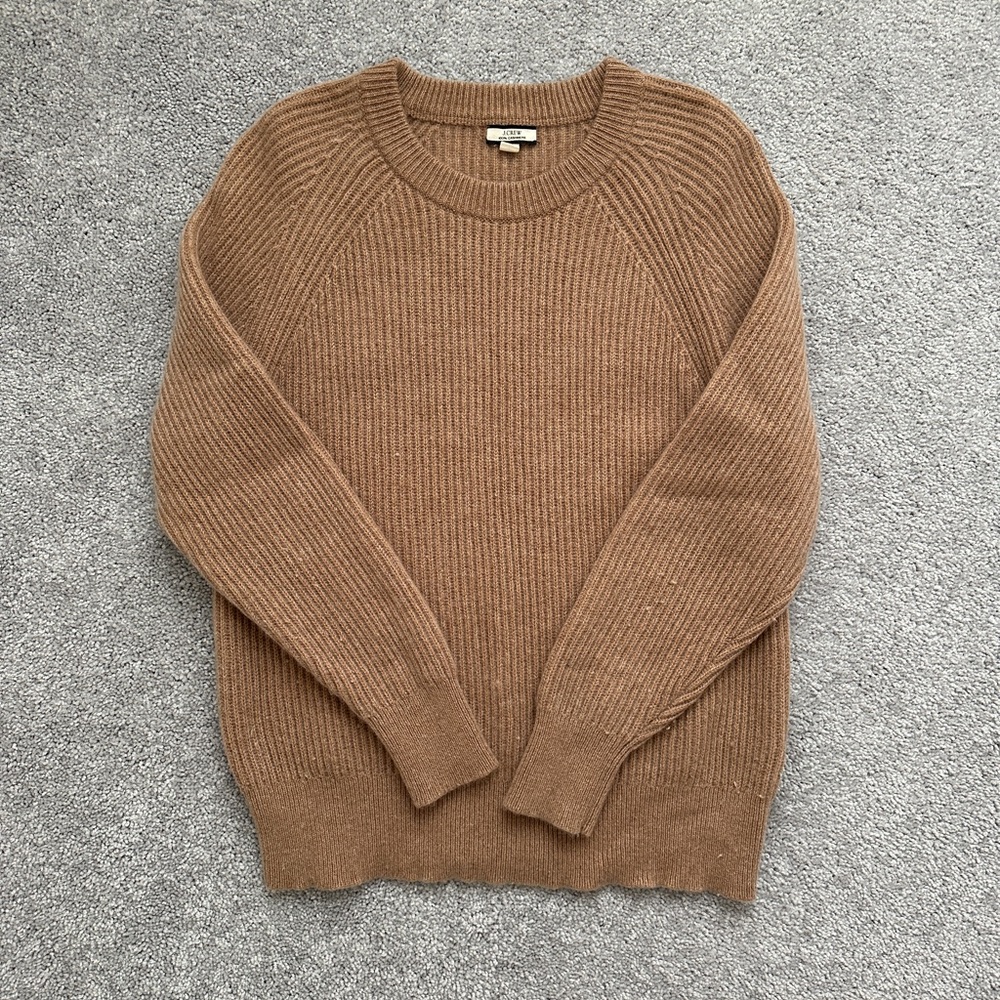 J.Crew Ribbed Cashmere Oversized Crewneck Sweater